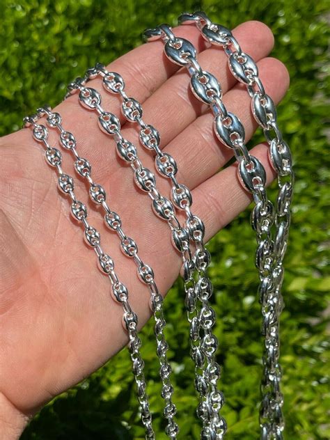 vintage gucci silver mariner's chain with blue enamel g links|gucci mariner chain antique.